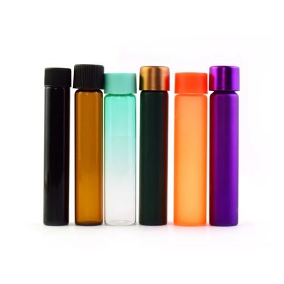 Custom High Borosilicate Child Resistant 120mm Airtight Flat Glass Test Vial Tube with Smell Proof Cap