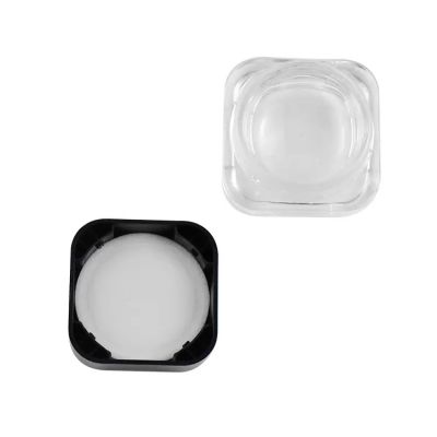 5ml 7ml 9ml Childproof Lid Cube Jar Custom Printing Eye Cream Jar Square Glass Concentrate Jars with Child Resistant Lid