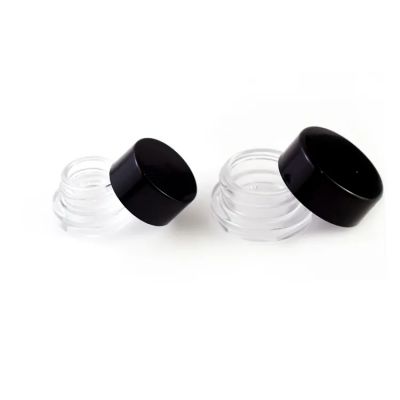 Mini Wholesales Clear Glass 5ml 9ml Round Concentrate Glass Jars with Plastic Cap For Essential Oil Storage