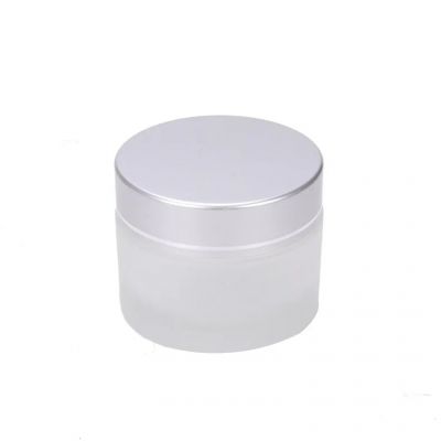 Small Empty Luxury Cosmetic Packaging 5g 10g 15g 20g 30g 50g white Frosting Face Eye Cream Glass Jars