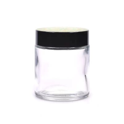 Hot sale custom cap 4oz smell proof child resistant glass jars jar safety lock glass jars