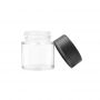Tall 30ml Wholesale concentrate glass jars with matte black child proof glass lid