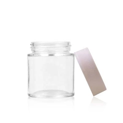 Eco-Products 4oz glass storage bottle jar 120ml with Polylactic Acid PLA lid biodegradable child proof lid