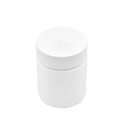 Wholesale varies specifications Glossy white herb flower high quality glass jars with screw children resistance lid