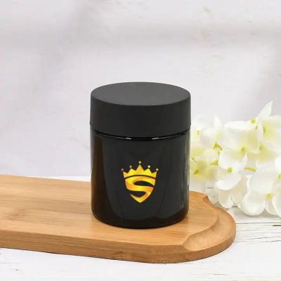 Empty airtight UV smell proof container child proof glass jar