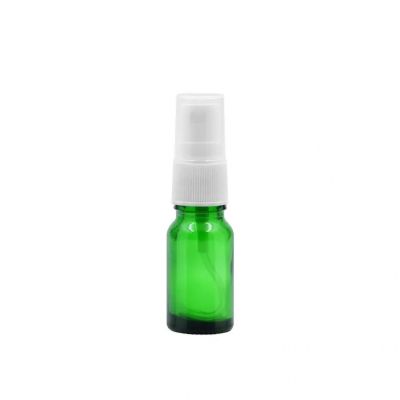 Wholesale MINI 10 ML amber green recycled Essential oil glass bottles with sprayer head