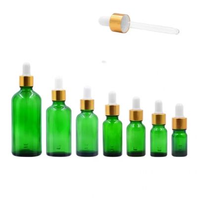 Wholesale varies specifications amber green Essential oil glass bottles with dropper head