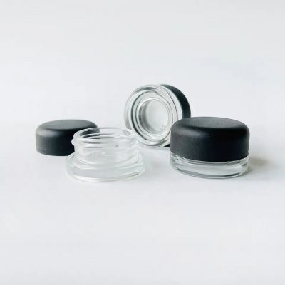 3ml 5ml 7ml 9ml glass clear childproof concentrate jar