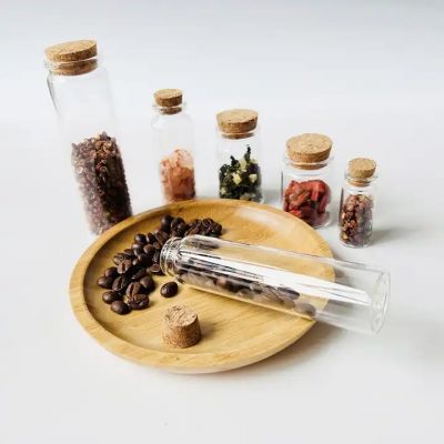 Hot Sales Stock Various sizes clear glass test tubes bottles with corks