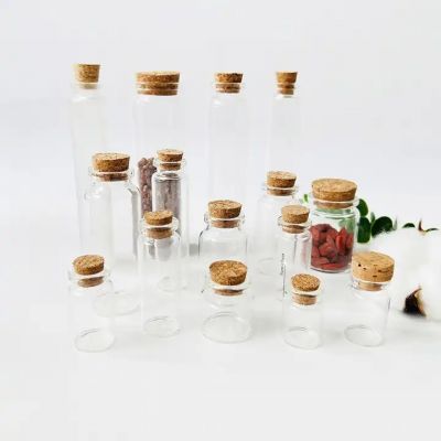 Glass tube supply cheap glass storage bottles jars with corks stoppers