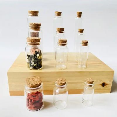 Free samples Wholesale small empty glass bottles with corks stopper