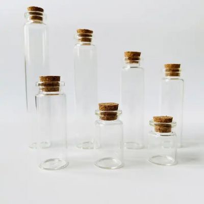 50ml 100ml 150ml 200ml 250ml glass test tube bottle with cork