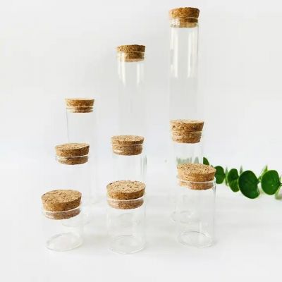 Wholesale Different sizes small glass test tube bottles with cork