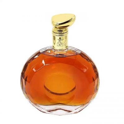 Manufacturer glass liquor clear bottle with cork cap