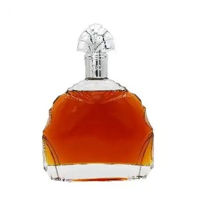 glass bottles supplier custom 750ml glass square liquor bottle whisky vodka brandy bottle