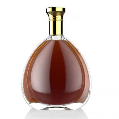 new design glass bottle with cap for rum tequila brandy VSOP glass bottles 700ml 1000ml 3000ml