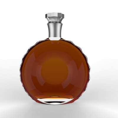 High quality 700ml 750ml crystal liquor bottle brandy tequila spirit liquor glass bottle