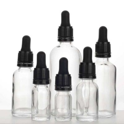 Dropper Glass Packaging Bottles for Skincare with Tamper-Evident Dropper
