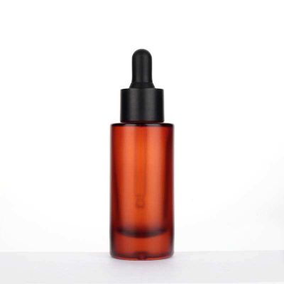 Sale 1oz 30ml Matte Amber Skincare Essential Oil Serum Glass Dropper Bottle with Black Dropper