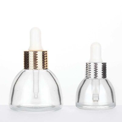 15ml 30ml Glass Dropper Bottle Essential Oil Serum Bottle with Slivery Golden Dropper