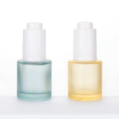20ml Liquid Push Button Glass Dropper Bottle Fancy Cosmetic Skincare Serum Bottle