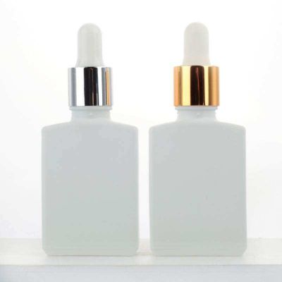 Sale 30ml Cuticle Tincture Oil Skincare Serum Square Glass Dropper Bottle with Slivery Golden Dropper