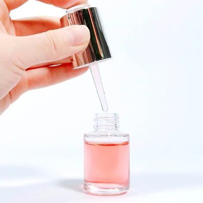 Luxury 20 ml Cosmetic Skincare Glass Face Serum Essential Oil Bottle