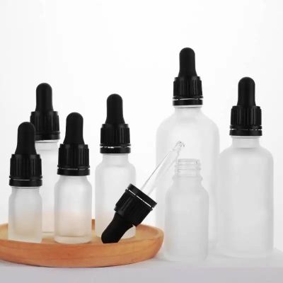Skincare Euro Essential Oil Bottles Glass Cuticle Beard Oil Tincture Bottle with Black Tamper Evident Dropper