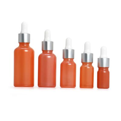 OEM frasco gotero de vidrio 15ml 100ml orange clear custom printed 30ml glass dropper bottle serum oil