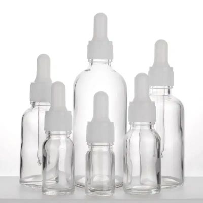 Cosmetic Glass Dropper Serum Bottle with Ribbed Dropper 50 ml 100 ml