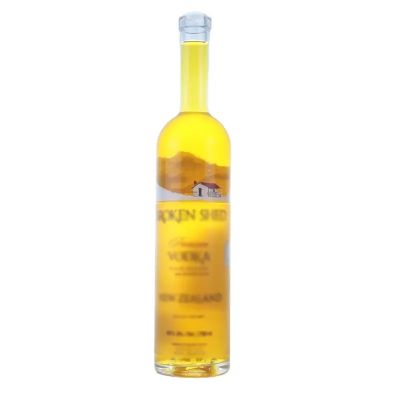 High quality 1000ml round vodka bottle liquor glass bottle with cork cap