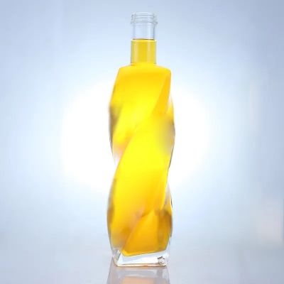 Extra flint 200ml 500ml Unique Design Color Glass Liquor Beverage Bottle Diamond Shaped
