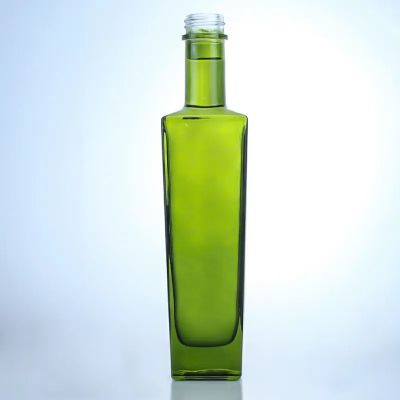 Premium material 500ml 700ml transparent round square green olive oil glass bottle