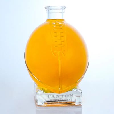 Custom shape 500ml high quality whiskey gin vodka rum liquor glass bottle with screw cap