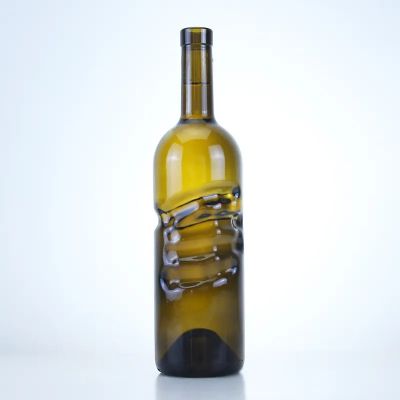Manufacturer wholesale 500ml 750ml red wine bottle angel's hand special-shaped glass fruit juice wine beverage bottles