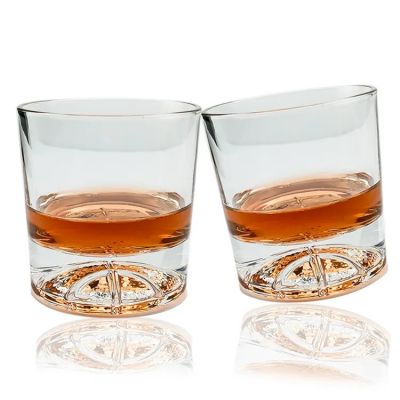 Creative Customised High Quality Fashion Basketball Bottom Pattern Whiskey Wine Glasses