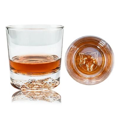 Wholesale Premium Luxury Diamond Unique Custom Bottom Pattern Whiskey Glasses For Drinking Beer Bourbon Whiskey