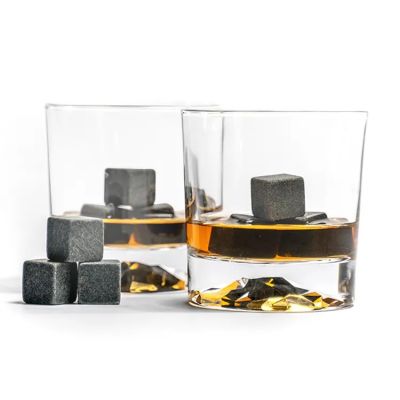 Hot Sell Custom Lead Free Whiskey Mountain Glass Heavy Base Whiskey Crystal Drinking Glassware Mountain Whiskey Glass