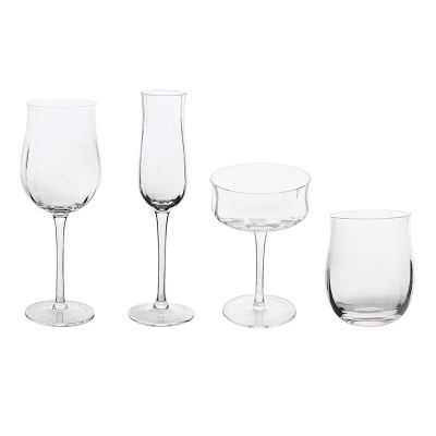 Luxury Wedding Colored Rhinestone ribbed Gold Pink Tulip Stemless Wine Drinking Crystal Champagne Glasses Flutes