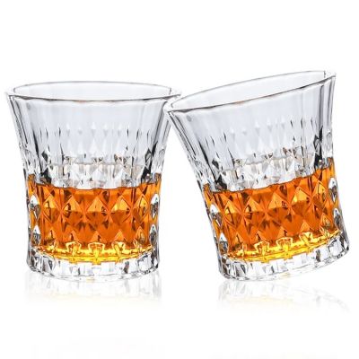 Elegant Crystal Glass Embossed Personalized Whiskey Wine Shot Glasses Drinking Cup Drinkware Whisky Tasting Glass