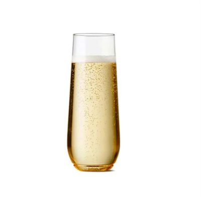 Stemless Champagne Flutes - Champagne Glasses Clear Unbreakable Toasting Glasses
