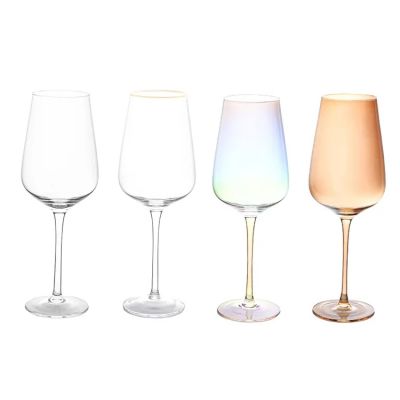 2023 new fancy hand-blown Clear or coloured Crystal Wine Glasses Universal Red Wine Glass set of 2 Bordeaux Glasses Premium