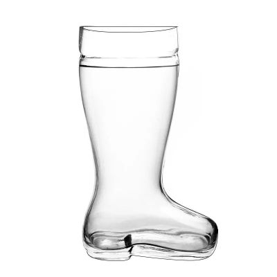 Elegant Unique shape transparent boots creative glass beer mug