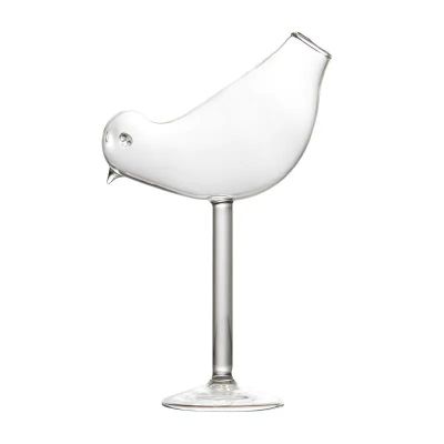 Wholesale bar stable practical lead-free crystal creative birdie goblet wine cocktail glass cup