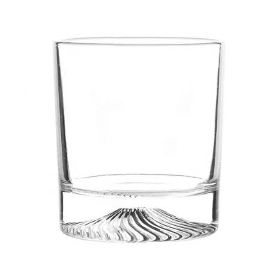 Hot sale unique lead-free glass mountain bottom bear glass cup whiskey glass