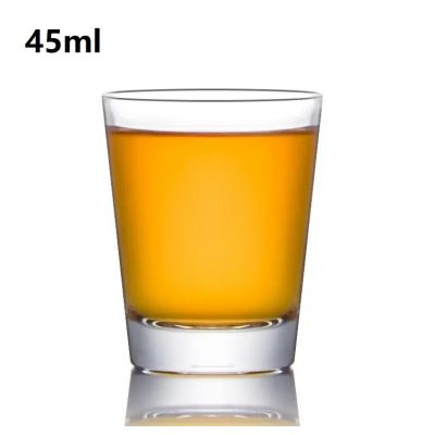 Bar customized 45ml lead-free crystal bear liquor whiskey shot glass mug mini glass cup