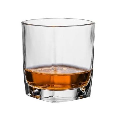 Square shaped lead-free glass cup bar tool glassware durable rocks cup whiskey glass wine glasses