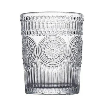High quality lead-free crystal sunflower relief texture glass cup bear glass whiskey glass