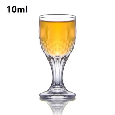 Wholesale lead-free bar whiskey liquor 10ml double wall glass drink glass shot glass
