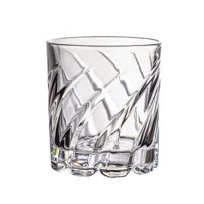 Wholesale 250ml lead-free drinking glass tumbler spinning whiskey glass spinning glass